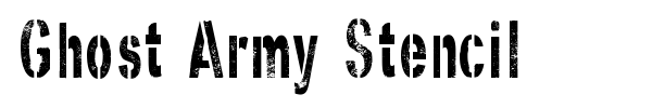 Ghost Army Stencil font preview